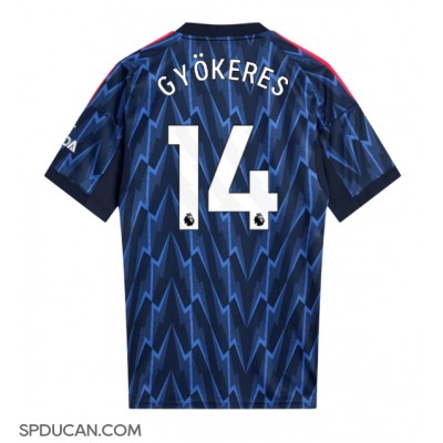 Muški Nogometni Dres Arsenal Viktor Gyokeres #14 Gostujuci 2025-26 Kratak Rukav Muški Nogometni Dres Arsenal Viktor Gyokeres #14 Gostujuci 2025-26 Kratak Rukav
